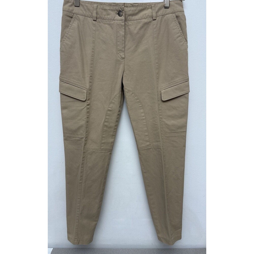 Escada Cargo Pants,‎ Beige, Stretch Cotton Blend, Casual, Preppy, Womans Size 40